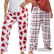 plus size Trendy sleepwear pajama pants for men &amp; women high quality printed cotton comfy stretchable high waist pants