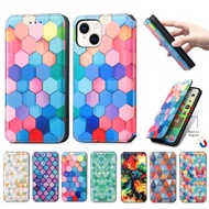 [Woo Fashion Case] เคสโทรศัพท์กระเป๋าเงินใส่บัตรหนังสำหรับ iPhone 14 13 12 Mini 11 Pro Max XR X Xs 8 7 6 Plus SE เคสป้องกันฝาพับแม่เหล็ก