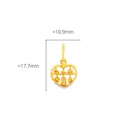 Top Cash Jewellery 916 Gold Heart Abacus Pendant