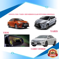 TOYOTA VIOS / YARIS /CAMRY HYBRID SIDE MIRROR GLASS WITH BSM AND WITHOUT BSM (ORIGINAL)