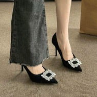 (Baby feet size backwards) BALL shoes with SQUARE STONE CLASS, soft shiny leather, 9cm high heel, cl