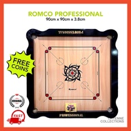 Professional Carrom Board 90cm FREE premium Carrom Men • Romco Good Quality Papan Karom
