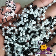 8/o Sequin Beads - 3mm Aesthetic Zebra Character Sequin Beads (15gr)