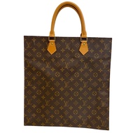 【二手】LOUIS VUITTON VUITTON) M51140 Sac Plat A4相容手提包，Monogram帆布托特包，單肩包，ブラウン