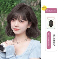 TSE vàng trắng tóc giả tóc ngắn của phụ nữ dễ thương tuổi giảm tóc xoăn ngắn len CuộN giả con người