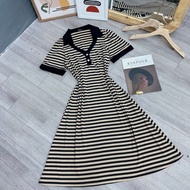 Đầm Bigsize Cô Nhỏ Dự TiệcVáy Chữ A Dáng Dài Gân Tăm Mềm Mịn Độ Bền Cao Lên Phom Tôn Eo Mã G87