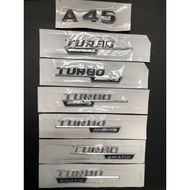 Mercedes Benz Turbo Amg Black A45 A C E Glc Gla 180 200 250 45 Side Fender Emblem Logo