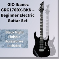 Ibanez GRG170DX Electric Guitar Set Black Night with Accessories for Beginners