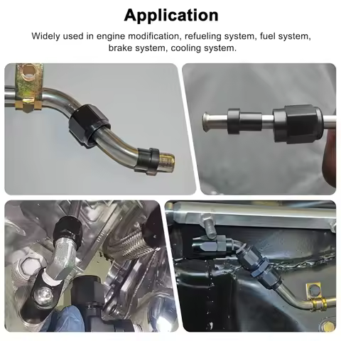 4AN 1/4 6AN 3/8 8AN 1/2 12AN 3/4 10AN Female to 5/8"Hardline Tube Nut and Sleeve Fitting Adapter Alu