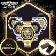 (พร้อมสต็อก) นาฬิกาผู้ชาย นาฬิกาเชิงกลWinner Gucamel Forsining Skeleton Mechanical ของผู้ชายนาฬิกาสุ