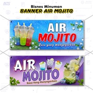 ✨READY DESIGN✨ BANNER AIR MOJITO - Tebal / Kalis Air / Tahan Lasak - Peniaga Penjual Air Balang (A1-