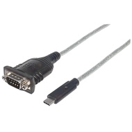 USB-C to Serial Converter, Connects One Serial Device to a USB Type-C Port, Prolific PL-2303RA Chip,