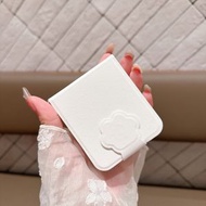 猫爪記事本適用於三星GalaxyZFlip7/6手機殼折疊屏保護套簡約新款創意高檔翻蓋簡視窗全包套-白色 三星 Galxy Z Flip 6