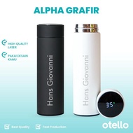 Terlaris Grafir Nama | Alpha Smart Tumbler Led Suhu Custom Tumbler Botol Minum Original