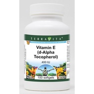 Terravita Vitamin E (d-Alpha Tocopherol) - 400 IU (100 softgels, ZIN: 428181)