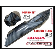 RS150R V1 V2 MUFFLER COVER CARBON RS-150 RS150R END CAP SIDE TEPI EXHAUST PIPE SET EKSOZ.