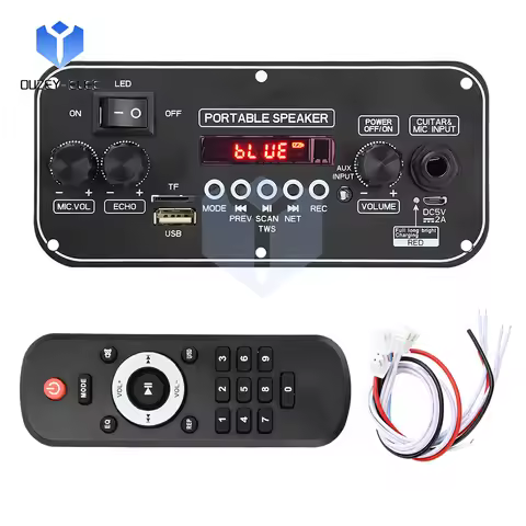 DC 3.7~5V Bluetooth Audio Decoder Board 10W*2 Audio Amplifier Module Audio Player Karaoke Integrated