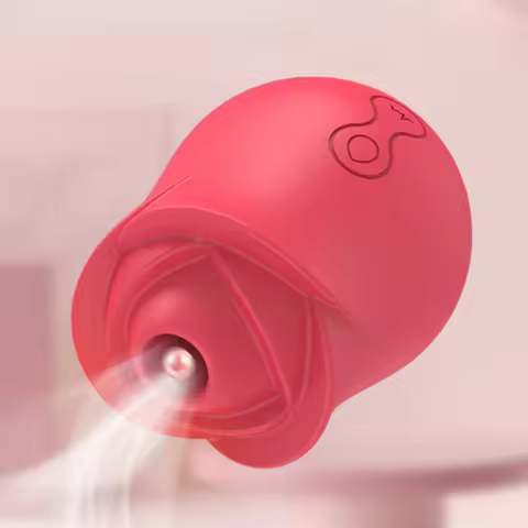 Rose Shape Vagina Sucking Vibrator, Intimate Nipple Sucker, Oral Powerful Licking Clitoris Stimulati