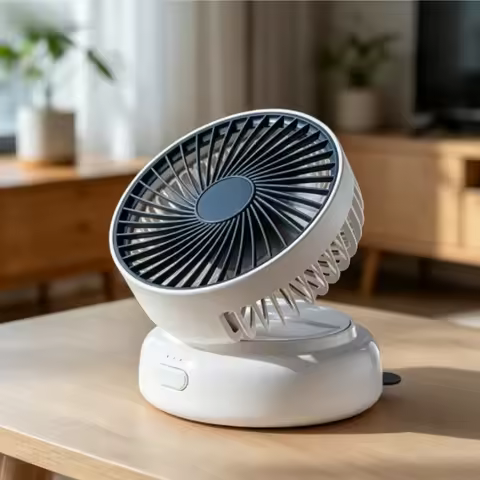 Edon Air Circulation Fan Wireless Suspended USB Rechargeable Night Light Touch Control 4 Wind Speed 