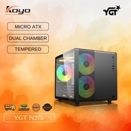 YGT V300 MINI GAMING CASE BLACK WHITE MICRO-ATX/ITX