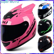 Youth HNJ Full Face Motorcycle Helmet Women Moto Helmet Moto Ear Helmet Personality Motor Helmets Mo