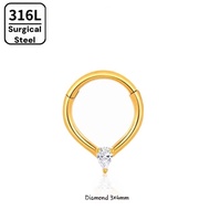 316L Surgical Steel Septum Daith Piercing Jewellery 16G 8mm 1 piece