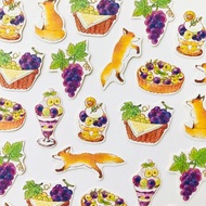Grape and Foxフレークシール【32枚入】ぶどうときつね