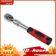 1/4 Inch Drive Ratchet Spanner 180 Degree Flexible Head 72 Teeth Revolving and Extendable Socket Wre