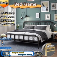 Bed frame steel frame bed bedroom single/double bed high load-bearing steel frame bed heavy frame be