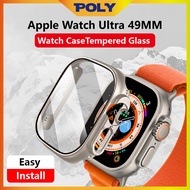 Apple iWatch Ultra 49mm Tempered Glass CaseHard PC Case Built in Tempered Glass Compatible with Appl