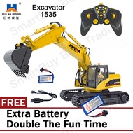 SmartBuy HUINA 1535 650 2.4GHz 15 Channels Full Function Remote Control Excavator Digger Toys 1:14 S