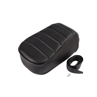 Motorcycle Black Leather Rear Passenger Seat Pillion Cushion For Harley Sportster Iron 883 XL883N 20