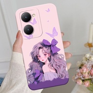Softcase Vivo Y03 2024 - Motif Barbie - Case Pro Kamera Cewek - Case Cute - Case Kekinian - Case Ter