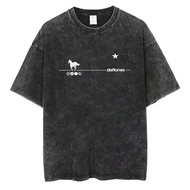 OHMS White Pony Deftones Rock Band T -shirt For Men and Women, Vintage Washing T -shirt, Gothic Call