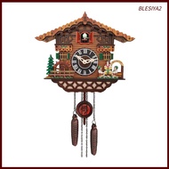 [blesiyaedMY] Wooden Retro Cuckoo Clock Wall Clocks Farmhouse Clock Windchime