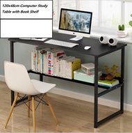 [Featherbox.co] [80/100/120cm] Computer Table Study Desk  Office  Furniture  Drawer Organizer Storage