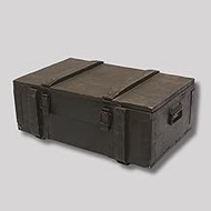 OWLHAUS Military Footlocker β Rustic Vintage-Style Wooden Army Trunk, Munition Grenade Chest, Spacio
