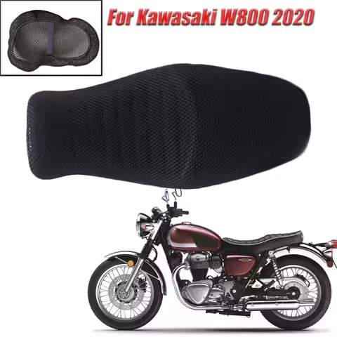 Motorcycle 3D Breathable Sunscreen Mesh Protecting Cushion Seat Cover For Kawasaki W800 W 800 Rear S