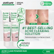 OXECURE 2% Salicylic Acid Acne Clear Powder Mud 30g Bundle of 2