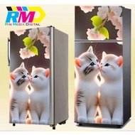 1-DOOR & 2-DOOR CAT MOTIF FRIDGE STICKERS