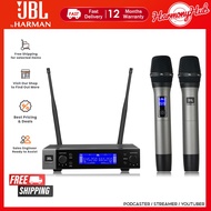 JBL VM-200 VM-300 Dual Channel UHF Karaoke Wireless Microphone System With 2 X Hand-Held Microphone 