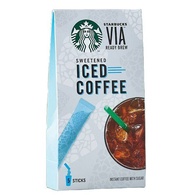 STARBUCKS VIA Sweetened ICED Coffee (USA Imported) สตาร์บัค เวีย ไอซ์ คอฟฟี่ 12.8g. x 5ซอง