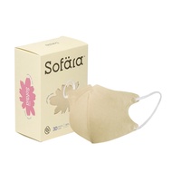 【Sofara舒芙氧】幼童立體空氣口罩30入（3歲-6歲）-奶糖棕