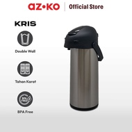 TERMOS AZKO Kris 1.9 ltr Vacuum Flask Kettle With Glass Liner Gd-19ps Tumbler Thermos Drink Containe