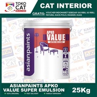 CAT TEMBOK ASIAN PAINT APKO VALUE SUPER EMULSION INTERIOR 25 KG-The Paint Spot
