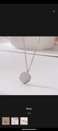 Kalung titanium wanita style korea liontin koin gold mewah anti karat selamanya