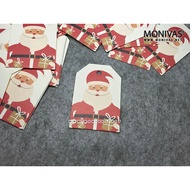 Santa Claus Gift Tags Printed Mini Christmas Present Card Labels (10pcs)