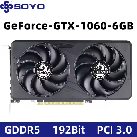 SOYO GTX1060 Graphics Cards 6G/3G DDR5 192bit HDMI compatibility+DP*2 For Desktop Gaming Computer Co