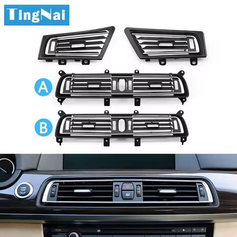 Car Front Console Central Left Right Air Conditioner AC Vent Grille Outlet Cover Panel For BMW 7 Ser