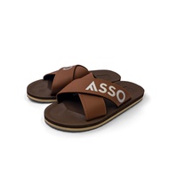 ASSO AS007 Men Casual Flip-Flops Imported from Thailand - Cross Straps Synthetic Leather
